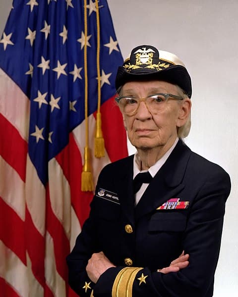 Portrait of Grace Hopper in 1984